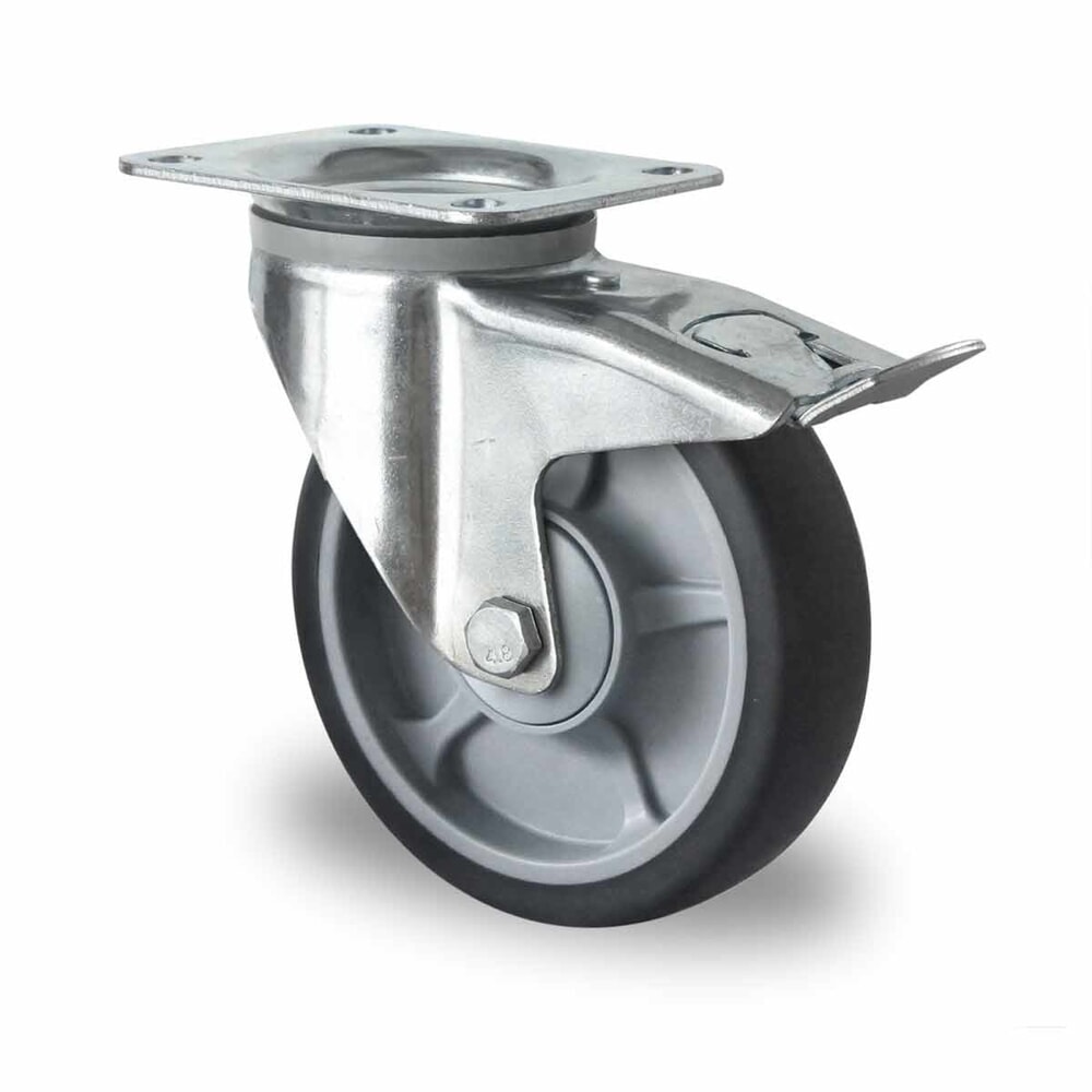 Illustration du produit: Roue directrice avec blocage total ø 100 mm série P2G2 Roulement à billes