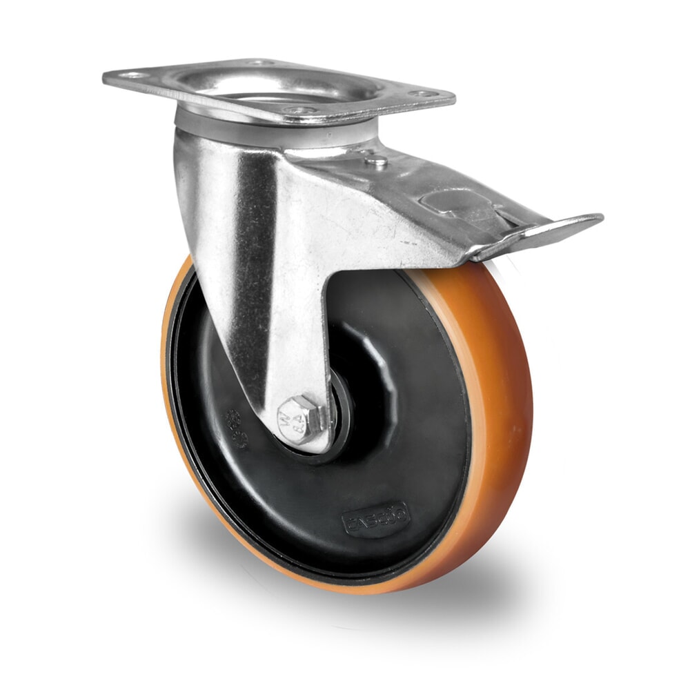 Illustration du produit: Roue directrice avec blocage total ø 125 mm série Z4U5 Double roulement à billes