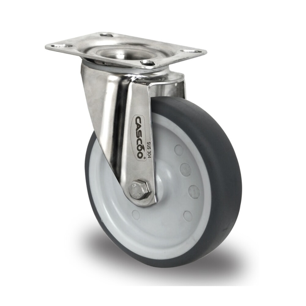 Illustration du produit: Roue directrice ø 80 mm série P2W2 Palier lisse en acier inoxydable