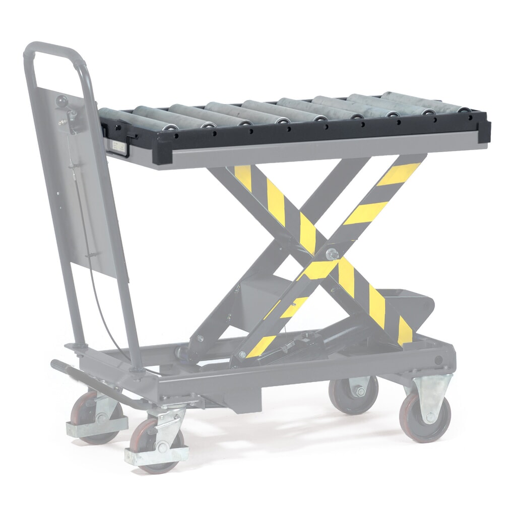 Illustration du produit: Transrouleur pour chariot à table élévatrice à ciseaux fetra® avec sécurité anti-glissement, fixe