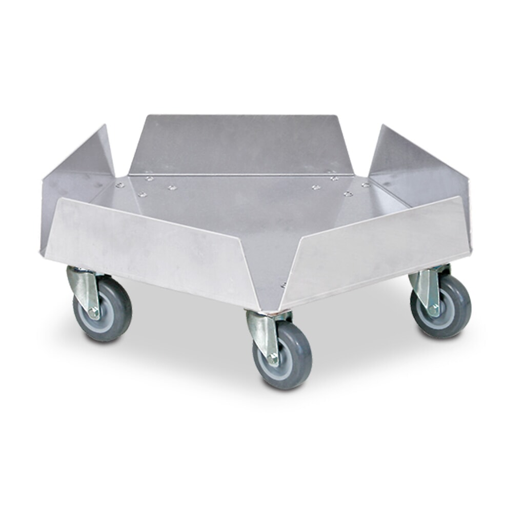 Illustration du produit: Rouleur de transport pour poubelles rondes jusqu'à 100 litres, capacité de charge 250 kg, aluminium