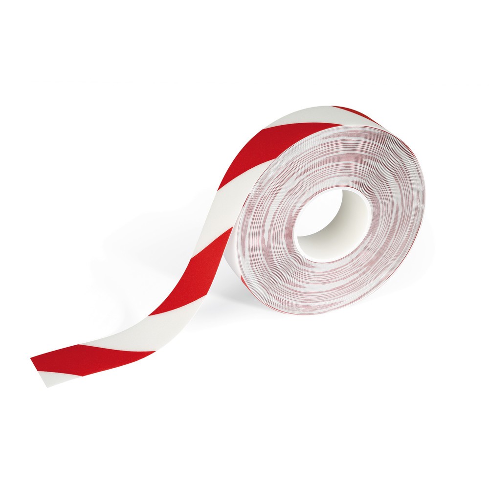 N° de l'image du produit 1 : Ruban de marquage au sol DURALINE® STRONG 50/07 de DURABBLE, rouge/blanc