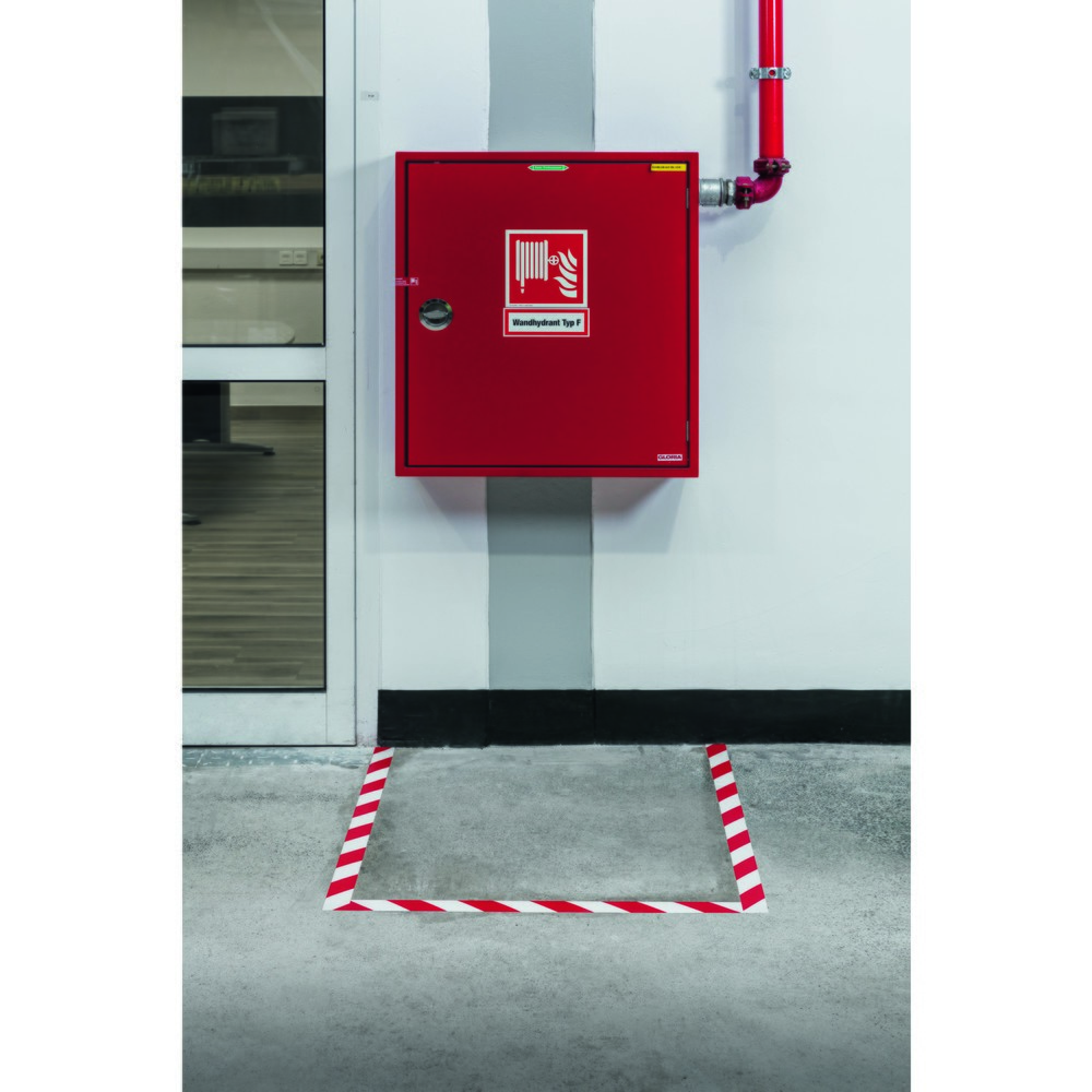 N° de l'image du produit 3 : Ruban de marquage au sol DURALINE® STRONG 50/07 de DURABBLE, rouge/blanc