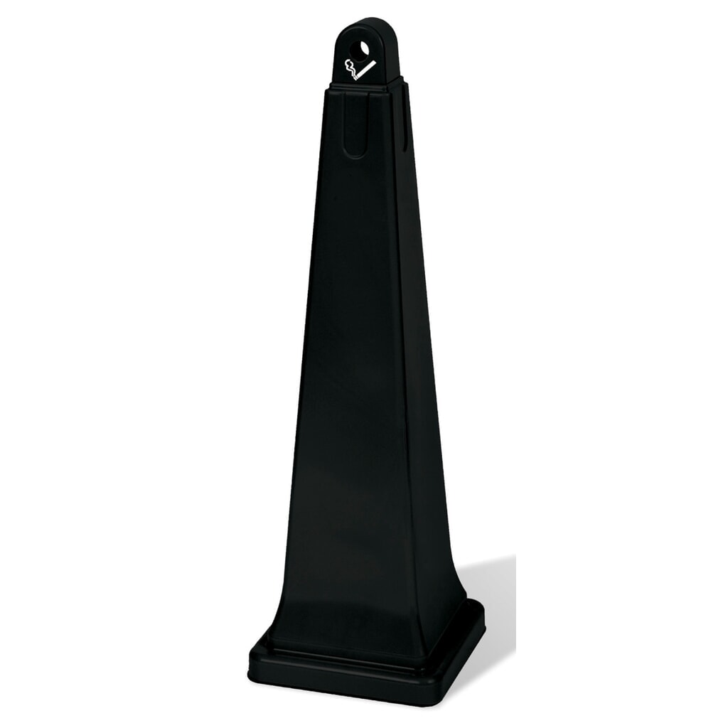 Illustration du produit: Rubbermaid® Cendrier sur pied GroundsKeeper, noir, HxlxP 1 001 x 311 x 311 mm