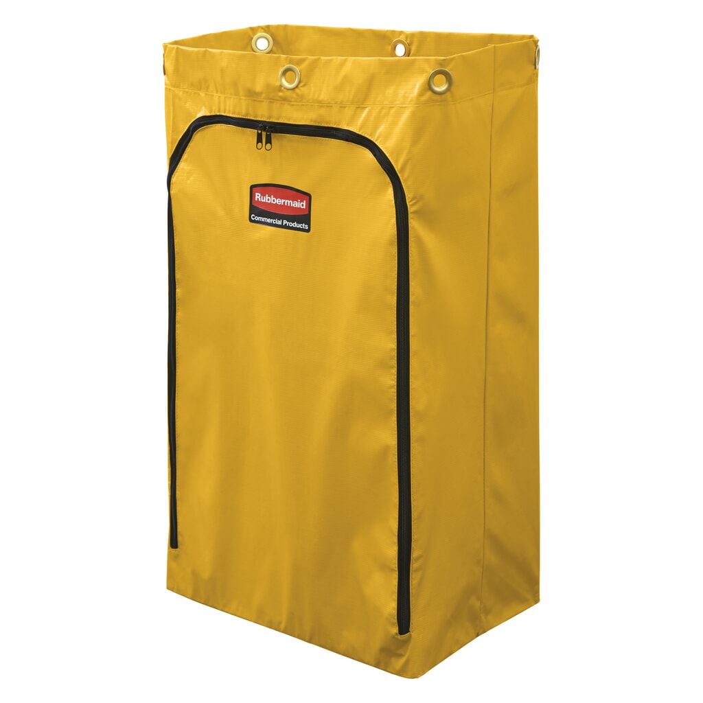 Illustration du produit: Sac de rechange pour chariot de ménage et chariot de concierge Rubbermaid®, fermeture éclaire latérale, jaune