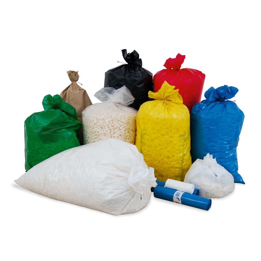 Illustration du produit: Sacs poubelle 60 l, PEHD, 15 µm, 40 sacs/rouleau, 360 lots/UV, blanc
