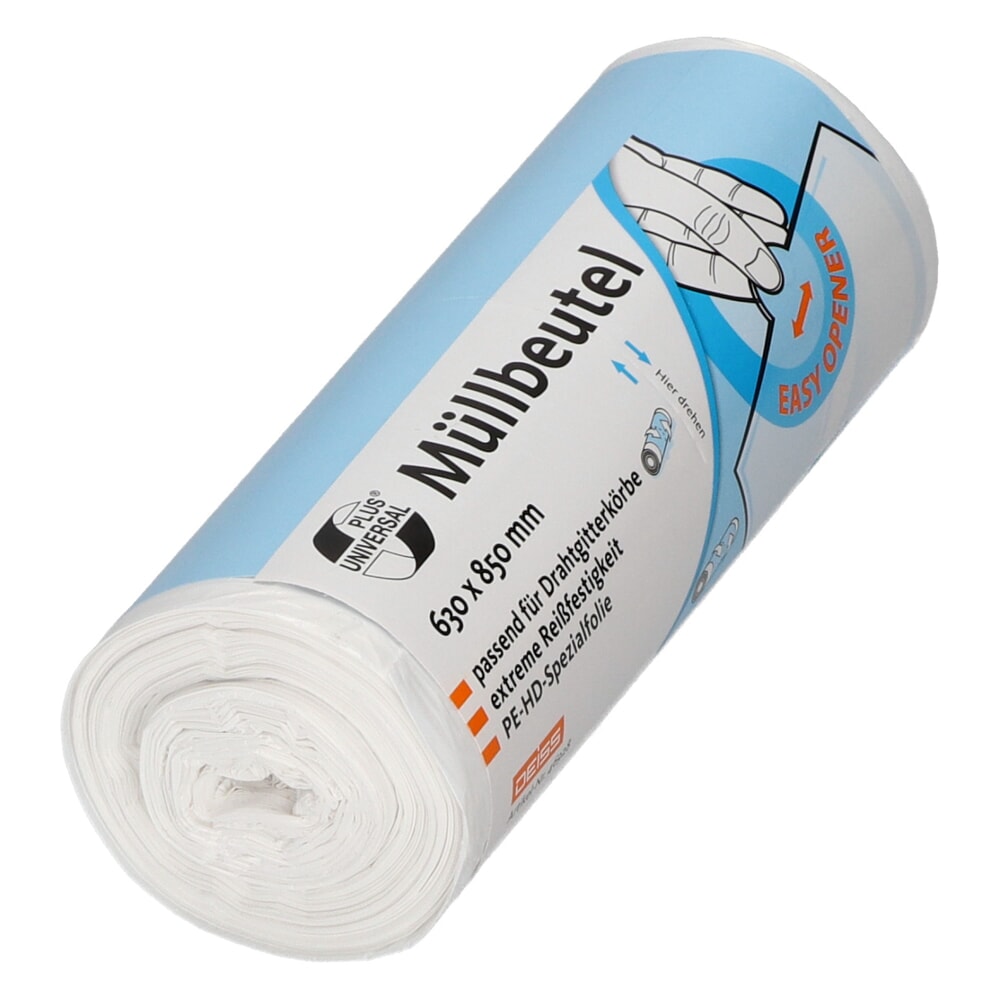 Illustration du produit: Revêtements poubelle DEISS UNIVERSAL PLUS 80 L 630 x 850 mm PEHD, 40 pièces/rouleau, 9 rouleaux/paquet