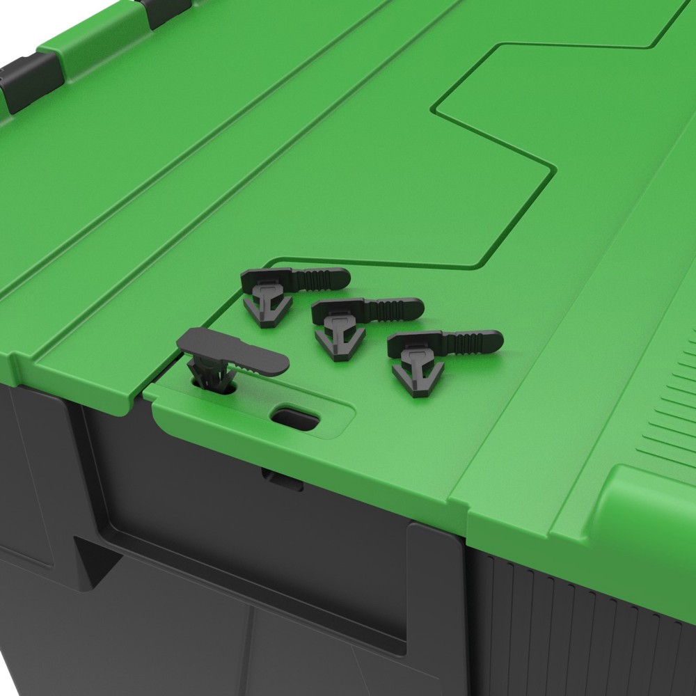 Illustration du produit: Scellés pour bacs empilables réutilisables avec couvercle rabattable, 1 pcs/UV