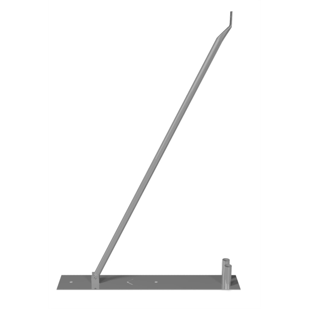 Illustration du produit: Schake Barre d’appui pour clôture de chantier avec plaque de fond, pour une hauteur de clôture de 2,00 m