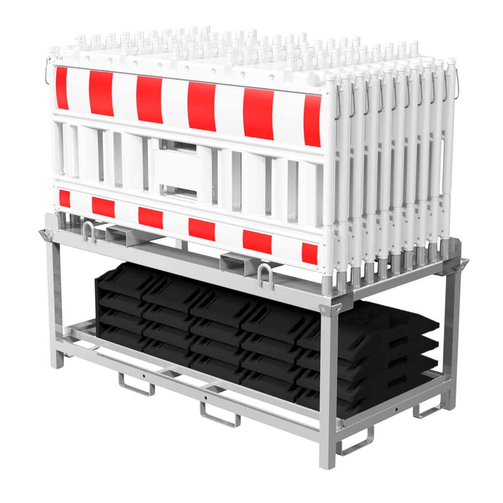 Kit de barrières de sécurité I, 20 éléments + 21 pieds Illustration du produit: Kit de barrières de sécurité I, 20 éléments + 21 pieds