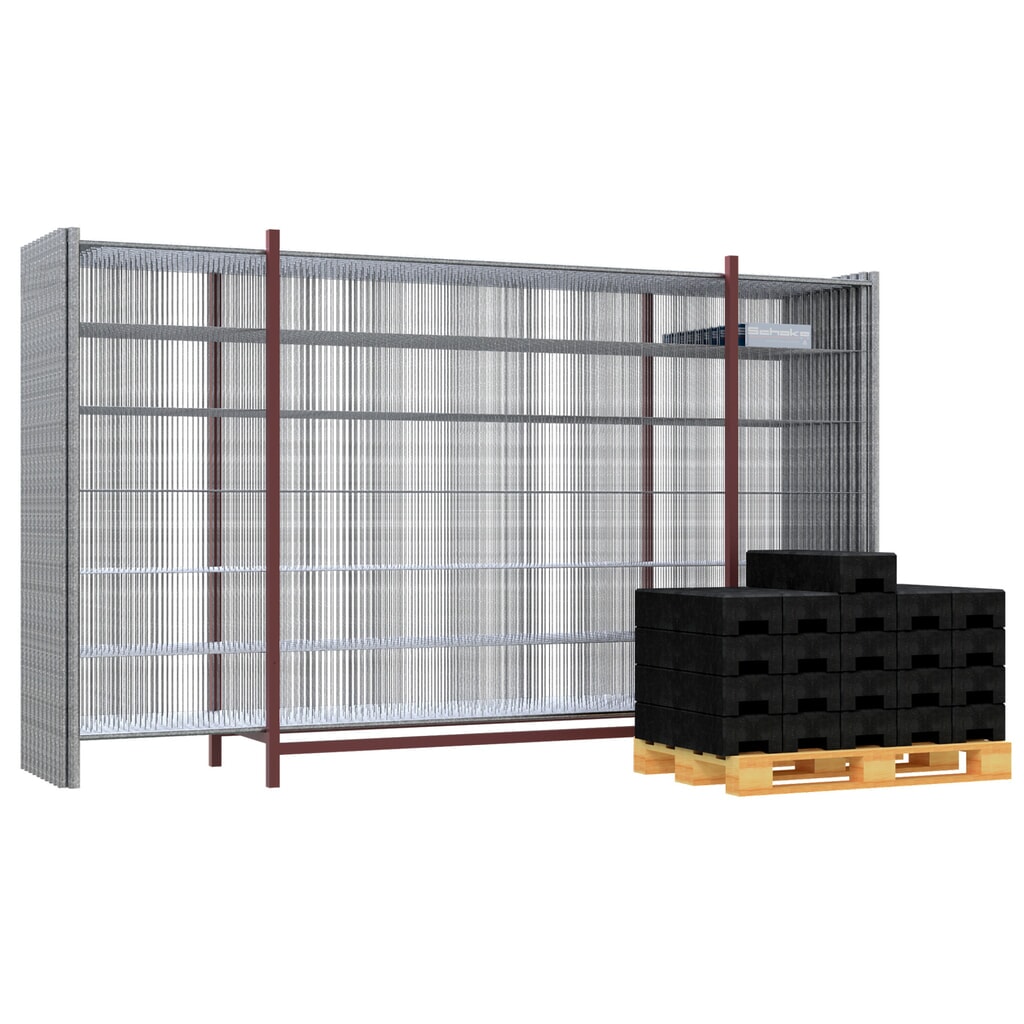 Illustration du produit: Schake Kit de clôture de chantier « Profi », 29 éléments + pieds, praticable sur 2 côtés
