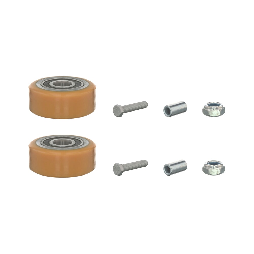 Illustration du produit: Kit d'auto-entretien pour transpalette électrique AntOn par Jungheinrich PTL 1.5 - changement des roues stabilisatrices, 9 pièces