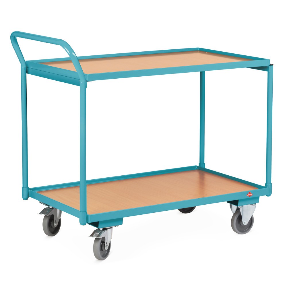N° de l'image du produit 4 : Servante Ameise®, arceau haut, 2 plateaux de 850 x 500 mm