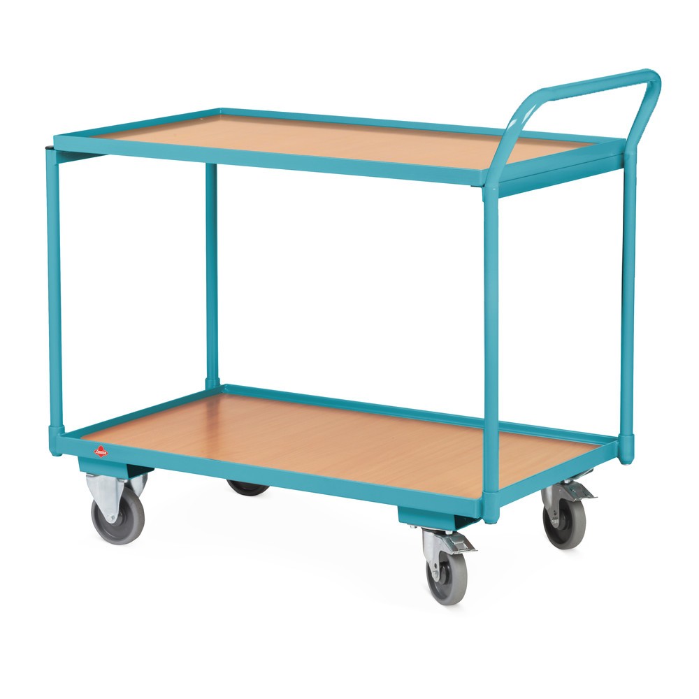 N° de l'image du produit 3 : Servante Ameise®, arceau haut, 2 plateaux de 850 x 500 mm