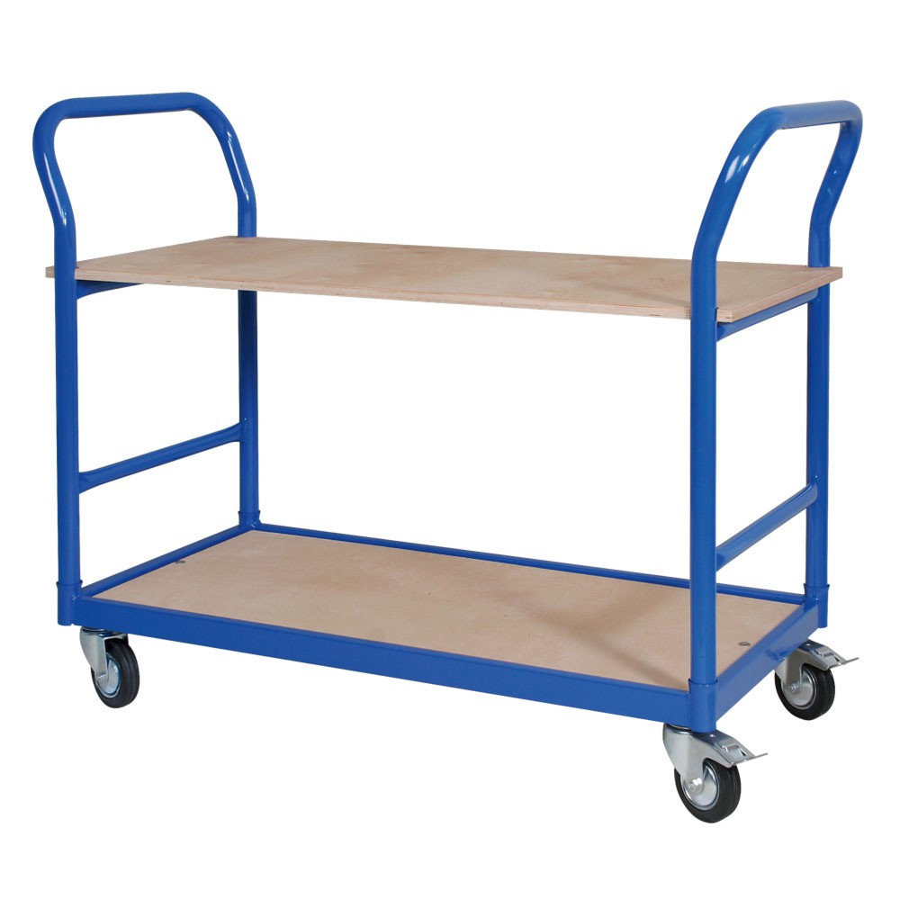 N° de l'image du produit 1 : Servante BASIC, barre de poussée des deux côtés, capacité de charge 250 kg, HxlxP 890 x 500 x 1 140 mm