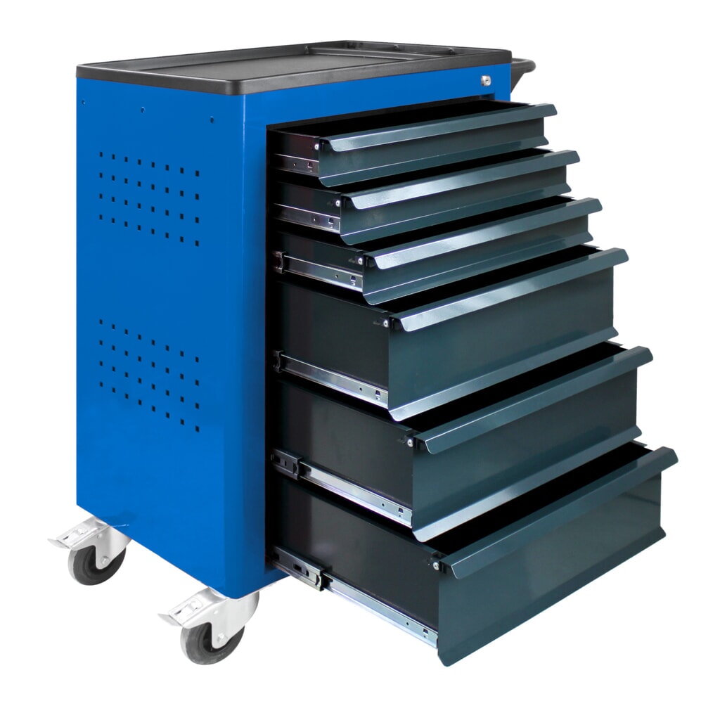Servante d'atelier HEMMDAL, avec assortiment d'outils de 115 pièces, bleu N° de l'image du produit 3 : Servante d'atelier HEMMDAL, avec assortiment d'outils de 115 pièces, bleu