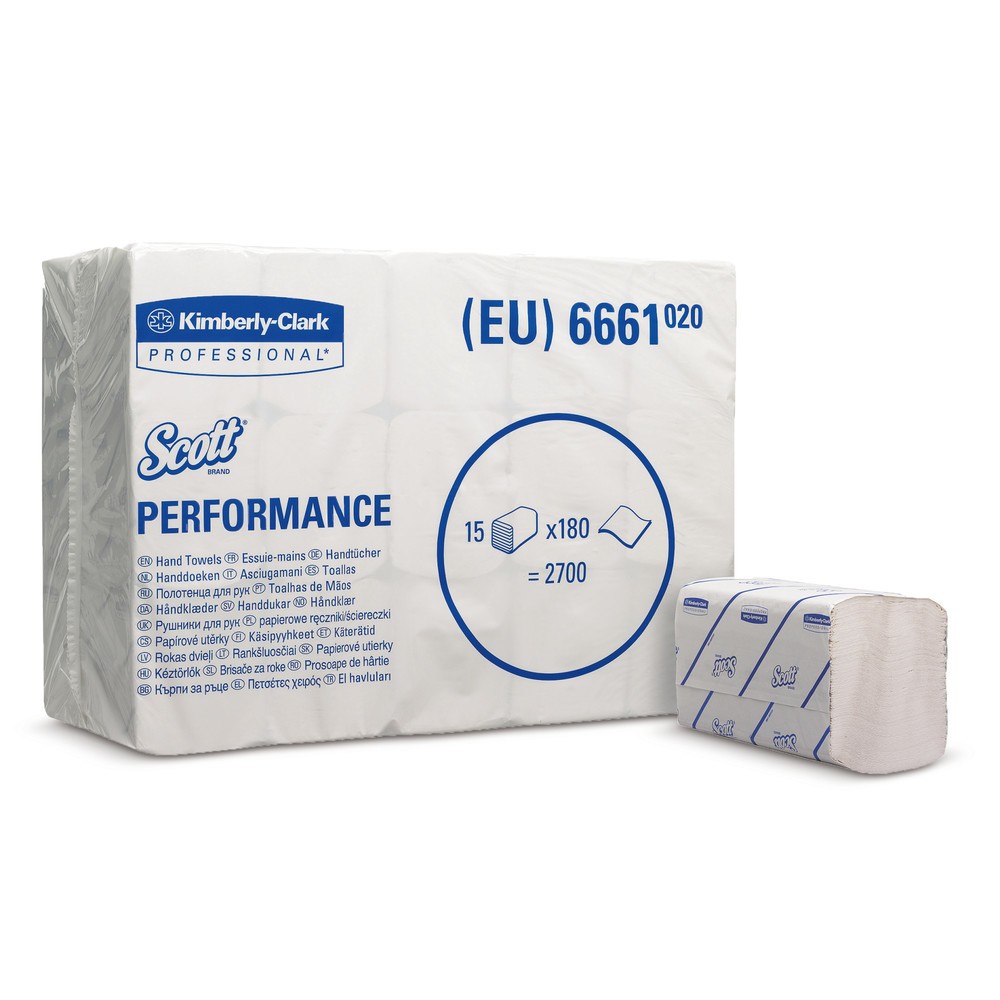 Illustration du produit: Essuie-mains SCOTT® pour distributeur d’essuie-mains Kimberly-Clark®, Interfold/Medium