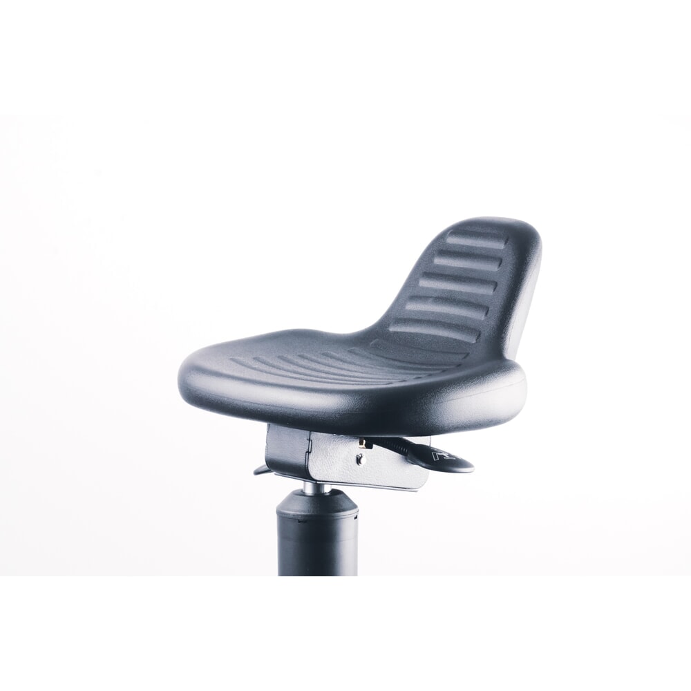 N° de l'image du produit 7 : Siège assis-debout, assise en PU pivotante et inclinable, hauteur d’assise 620-890 mm, base acier, dossier court