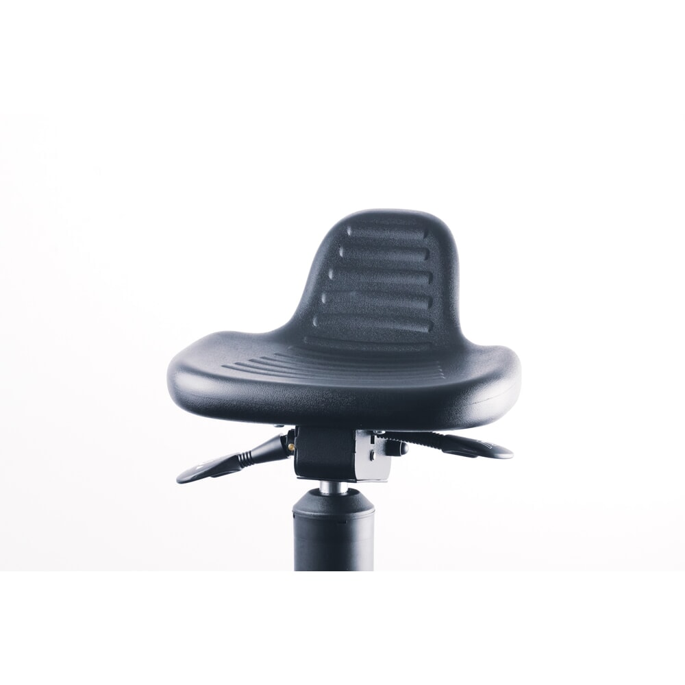 N° de l'image du produit 8 : Siège assis-debout, assise en PU pivotante et inclinable, hauteur d’assise 620-890 mm, base acier, dossier court