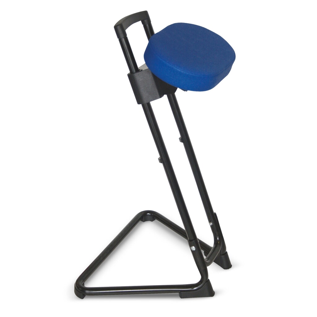 Illustration du produit: Siège assis-debout, assise en similicuir basculante et inclinable, hauteur d’assise 600-850 mm, rouge feu/noir