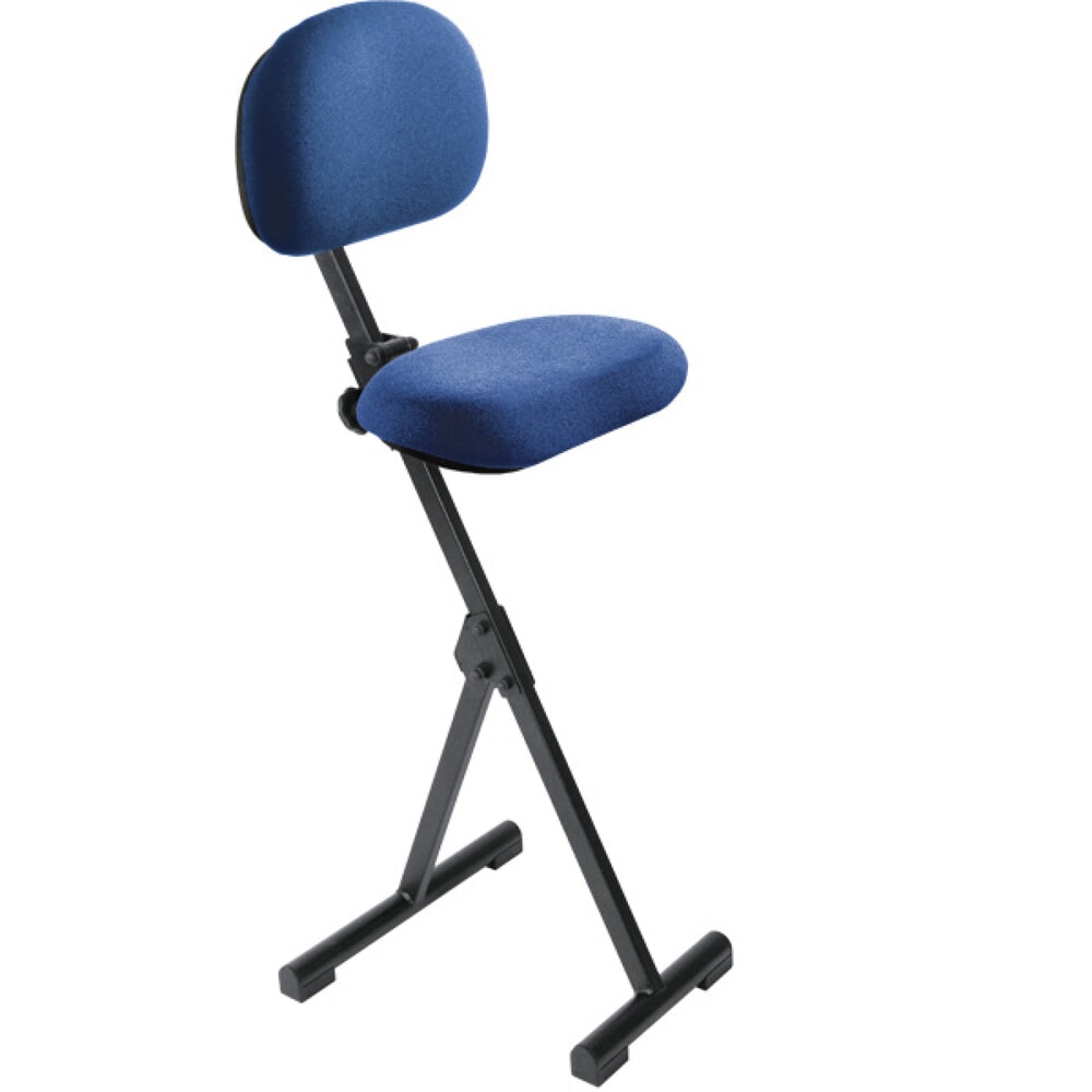 Illustration du produit: Siège assis-debout avec dossier, pliable, hauteur d’assise 540-900 mm, bleu