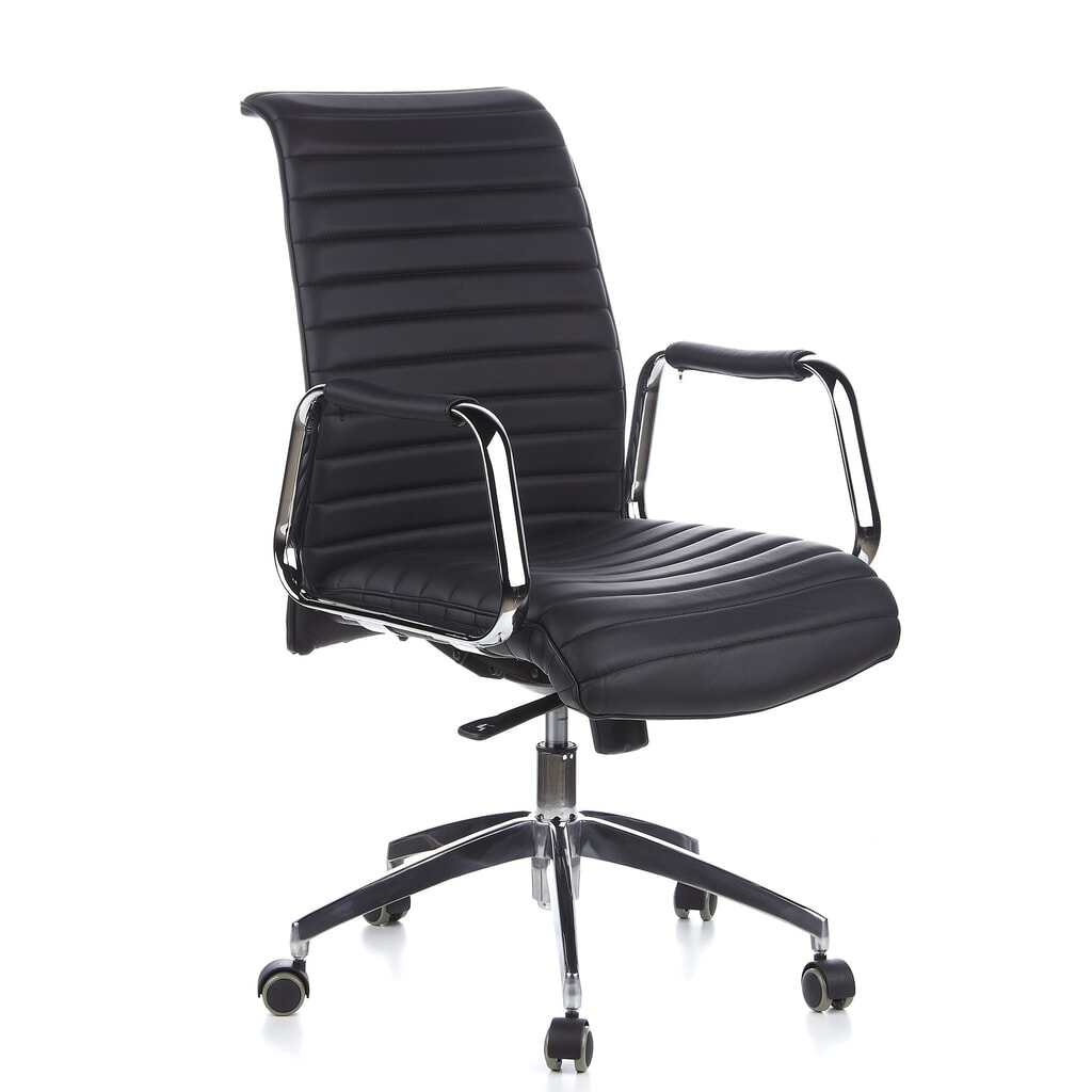 Siège de bureau / fauteuil de direction hjh OFFICE ASPERA 10 cuir, noir N° de l'image du produit 4 : Siège de bureau / fauteuil de direction hjh OFFICE ASPERA 10 cuir, noir
