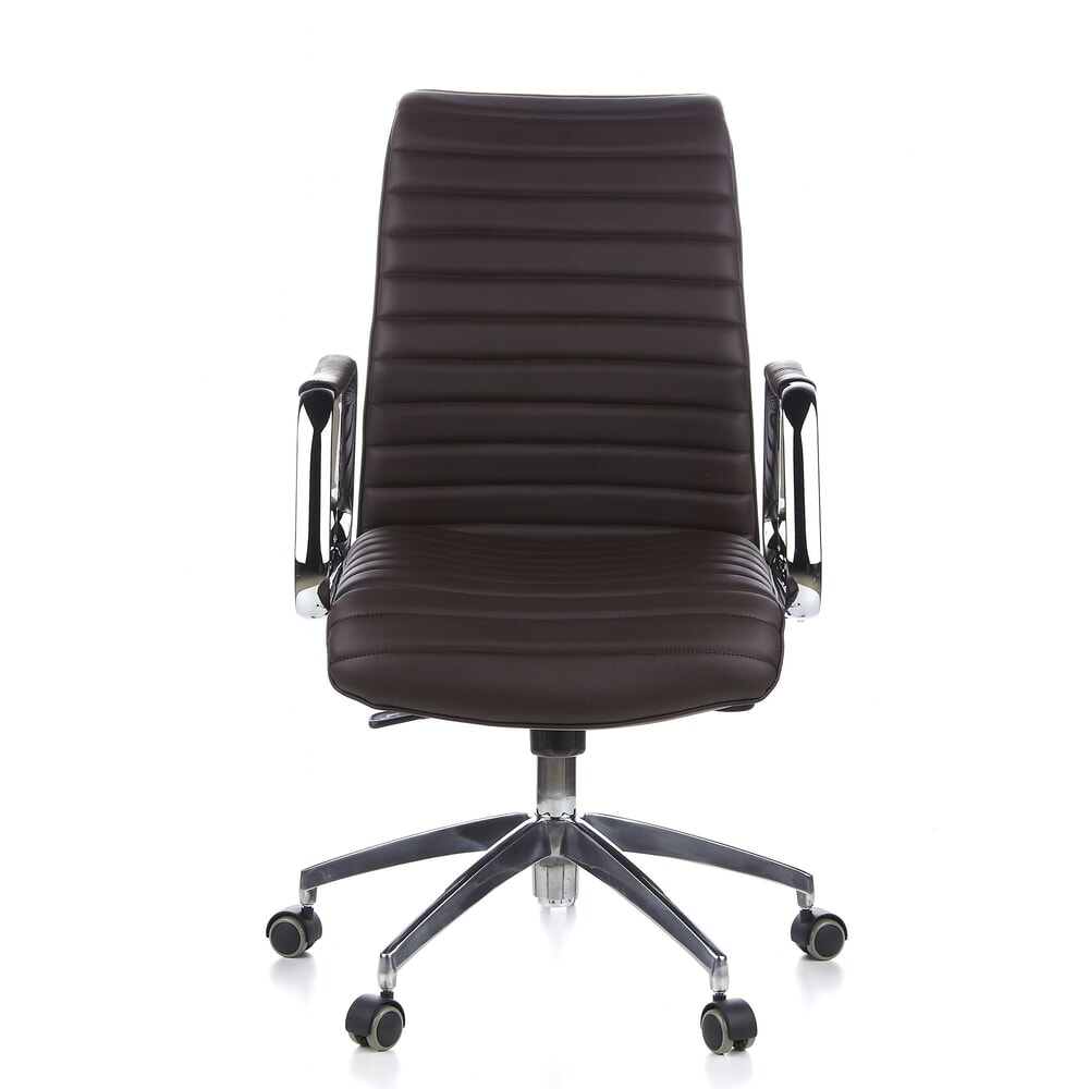 N° de l'image du produit 1 : Siège de bureau / fauteuil de direction hjh OFFICE ASPERA 10 cuir, marron