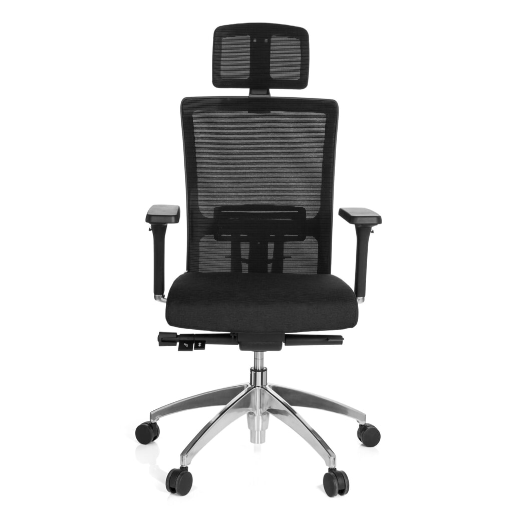 Siège de bureau / fauteuil de direction hjh OFFICE ASTRA LUX tissu/maille, noir Illustration du produit: Siège de bureau / fauteuil de direction hjh OFFICE ASTRA LUX tissu/maille, noir