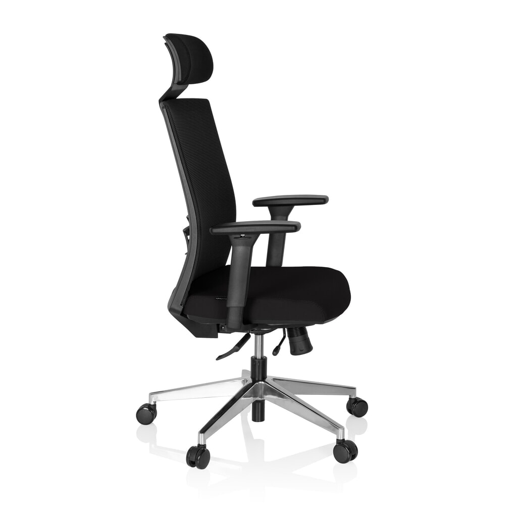 Siège de bureau / fauteuil de direction hjh OFFICE CAPTIVA tissu/maille, noir N° de l'image du produit 4 : Siège de bureau / fauteuil de direction hjh OFFICE CAPTIVA tissu/maille, noir
