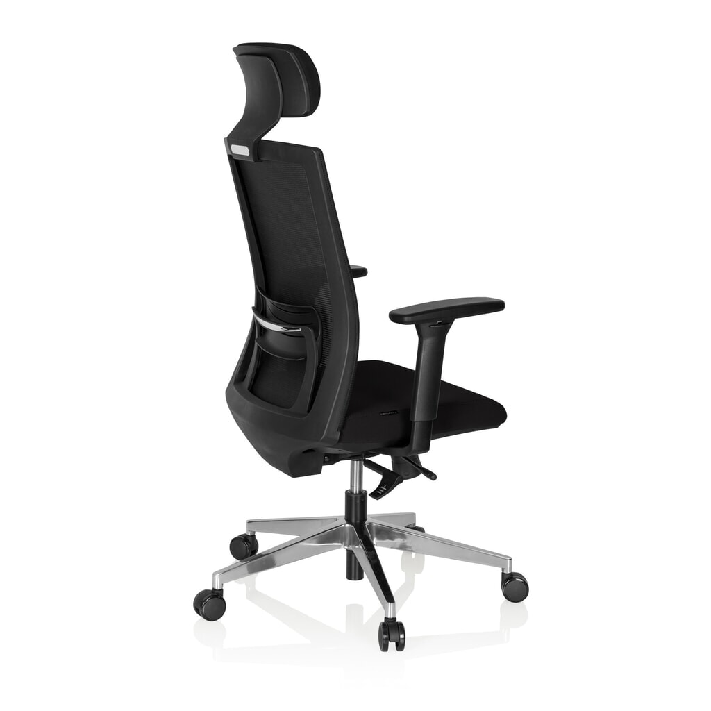 N° de l'image du produit 5 : Siège de bureau / fauteuil de direction hjh OFFICE CAPTIVA tissu/maille, noir
