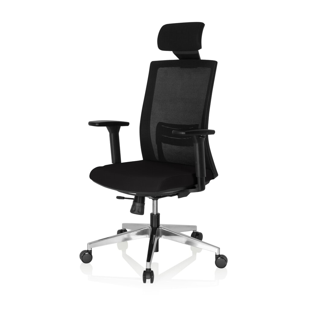 N° de l'image du produit 10 : Siège de bureau / fauteuil de direction hjh OFFICE CAPTIVA tissu/maille, noir