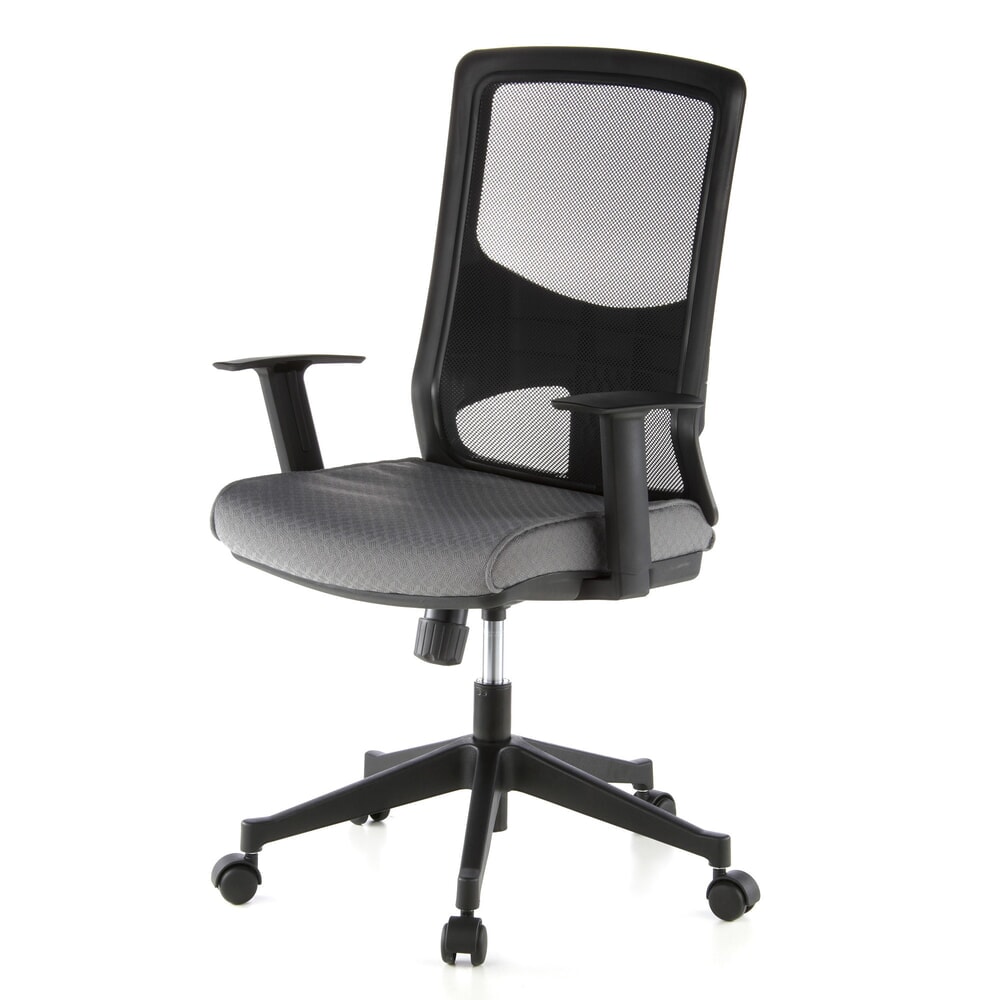 N° de l'image du produit 9 : Siège de bureau / fauteuil de direction hjh OFFICE LAVITA tissu, noir/gris
