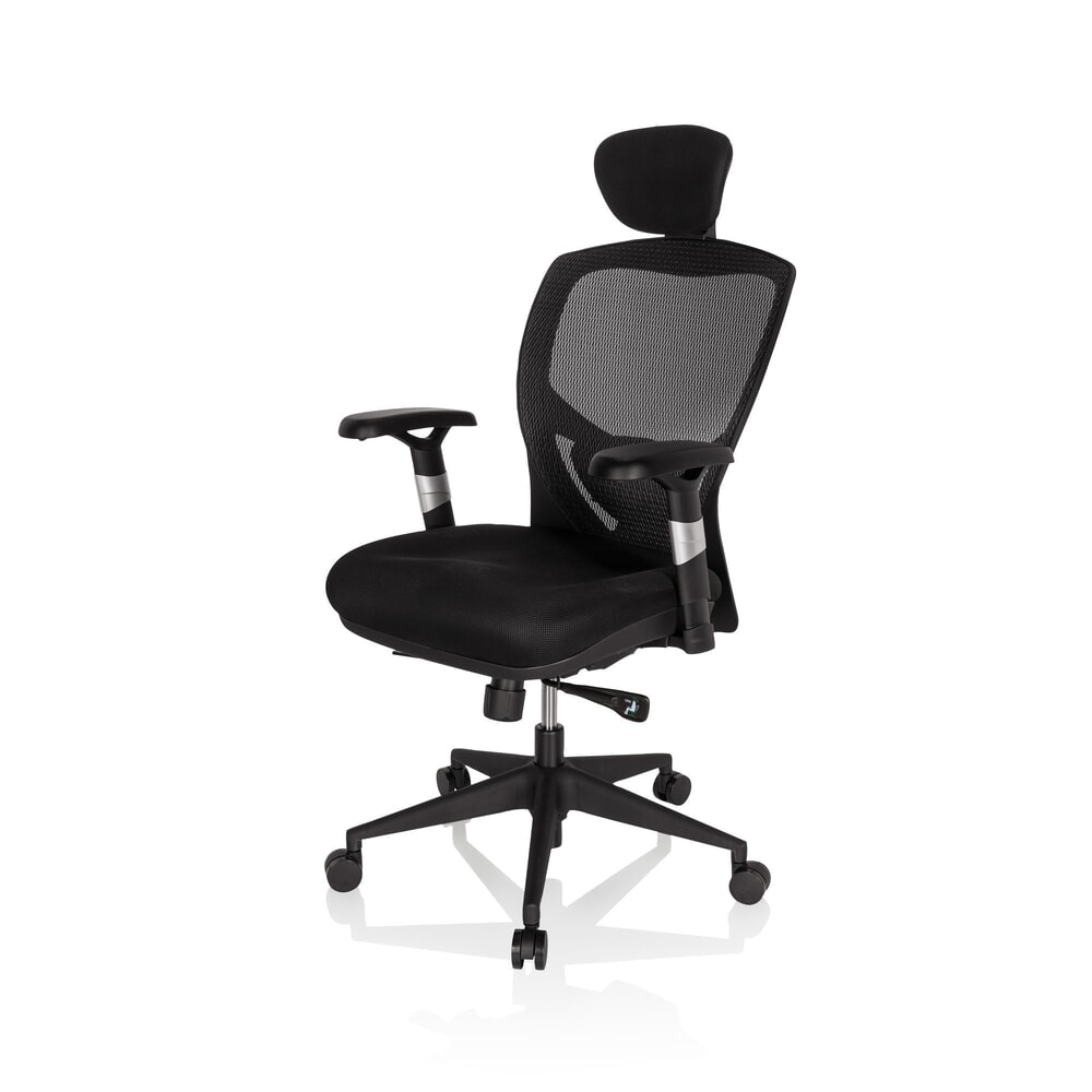 N° de l'image du produit 11 : Siège de bureau / fauteuil de direction hjh OFFICE VENUS BASE tissu, noir