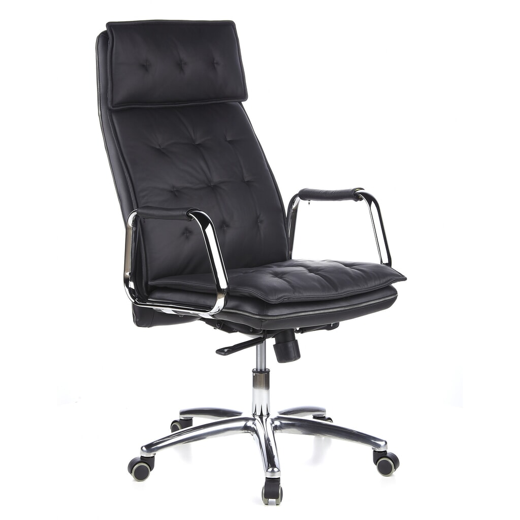 N° de l'image du produit 4 : Siège de bureau / fauteuil de direction hjh OFFICE VILLA 20 cuir, noir