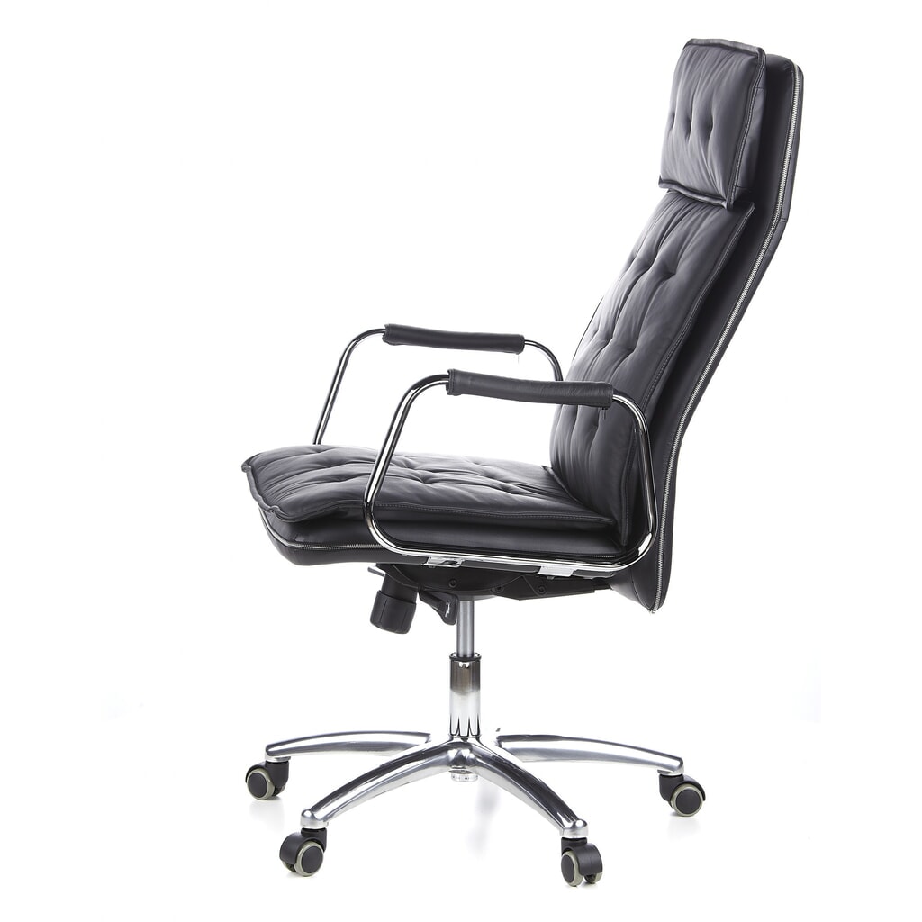N° de l'image du produit 10 : Siège de bureau / fauteuil de direction hjh OFFICE VILLA 20 cuir, noir