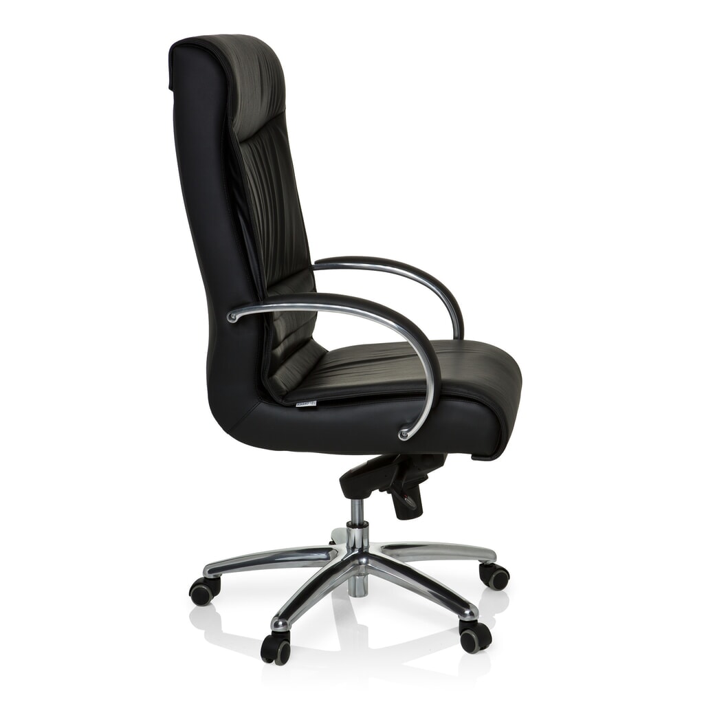 Siège de bureau / fauteuil de direction hjh OFFICE XXL F 400 cuir/similicuir, noir N° de l'image du produit 3 : Siège de bureau / fauteuil de direction hjh OFFICE XXL F 400 cuir/similicuir, noir