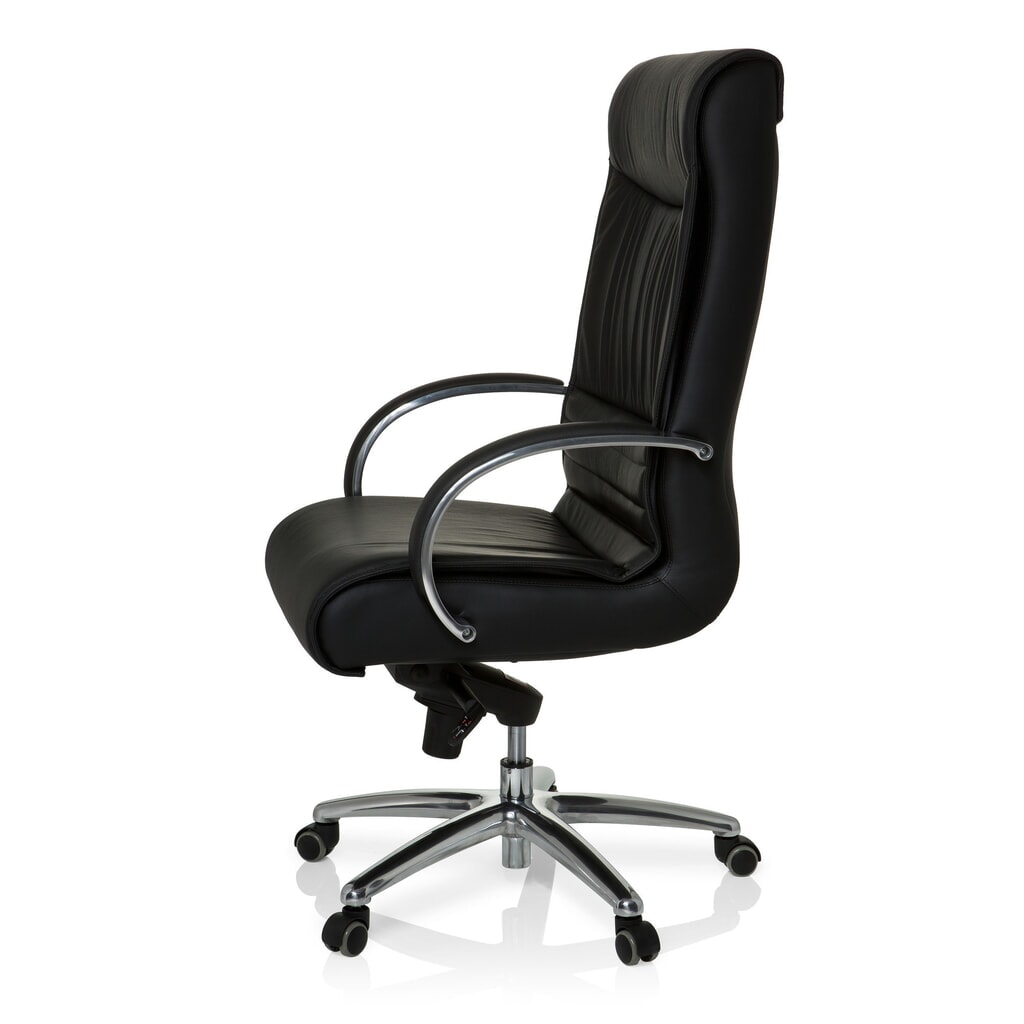 N° de l'image du produit 8 : Siège de bureau / fauteuil de direction hjh OFFICE XXL F 400 cuir/similicuir, noir
