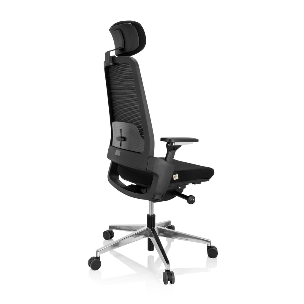Chaise de bureau / chaise pivotante hjh OFFICE BRACIO tissu, noir N° de l'image du produit 8 : Chaise de bureau / chaise pivotante hjh OFFICE BRACIO tissu, noir