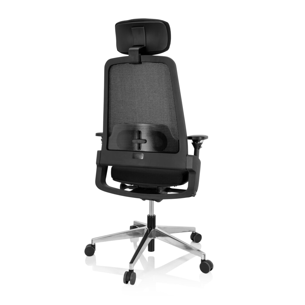Chaise de bureau / chaise pivotante hjh OFFICE BRACIO tissu, noir N° de l'image du produit 9 : Chaise de bureau / chaise pivotante hjh OFFICE BRACIO tissu, noir