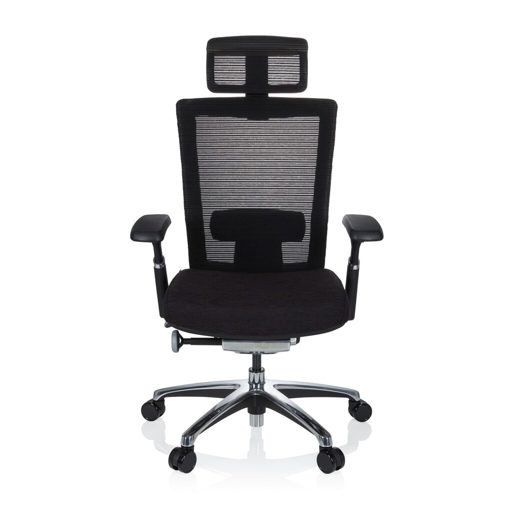 Illustration du produit: Siège de bureau hjh OFFICE NOVA PRO I ALU tissu/maille, noir