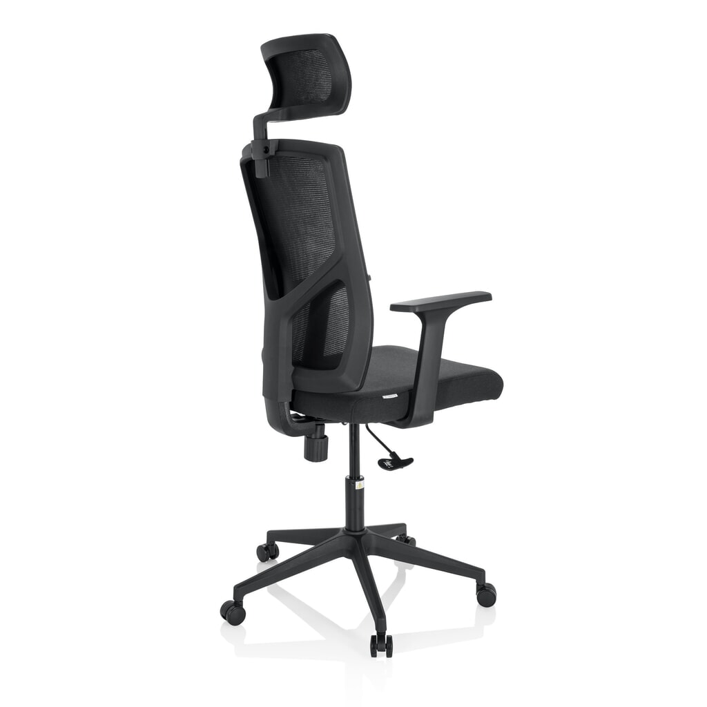 N° de l'image du produit 4 : Siège de bureau / siège pivotant hjh OFFICE BRETON B tissu/maille, noir