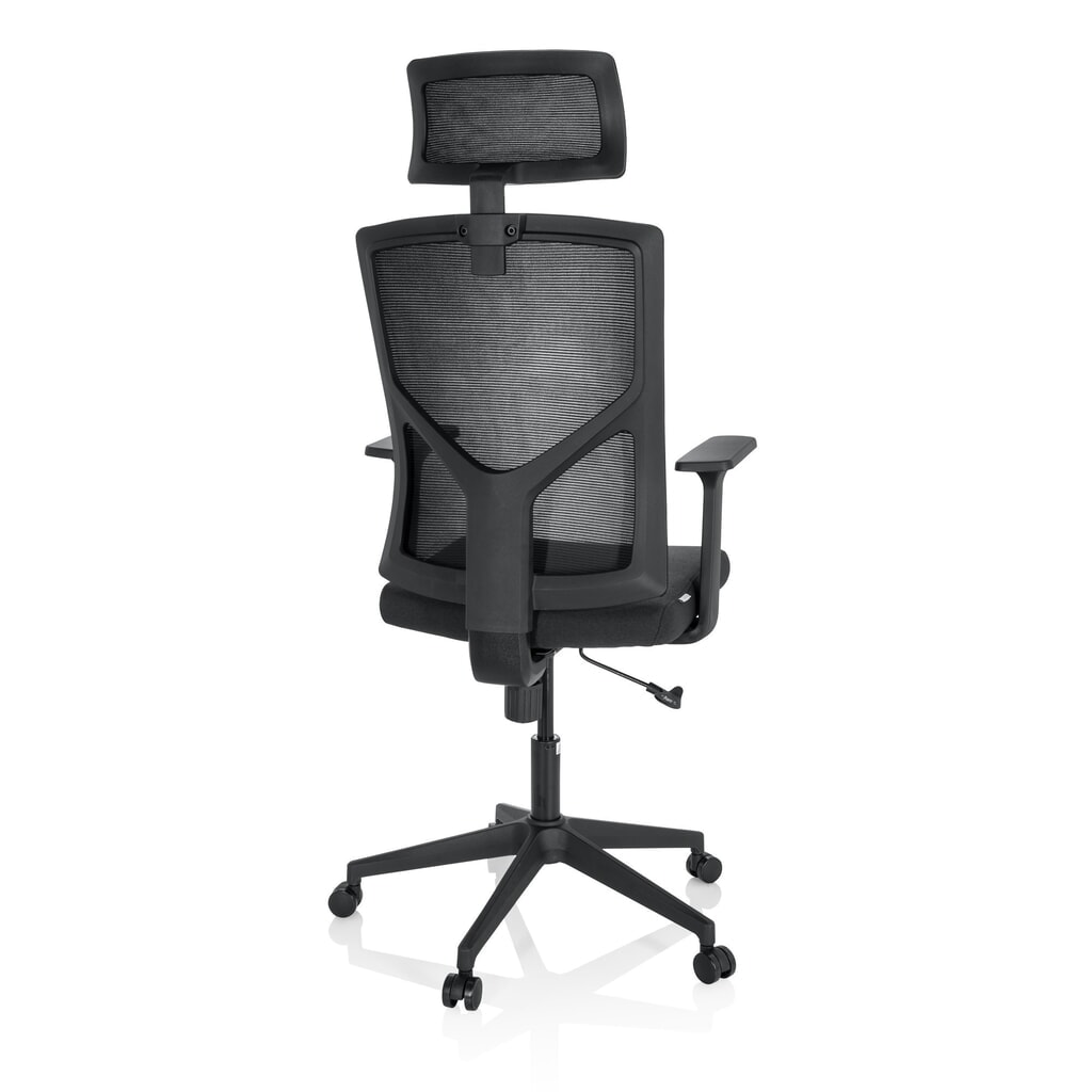 Siège de bureau / siège pivotant hjh OFFICE BRETON B tissu/maille, noir N° de l'image du produit 5 : Siège de bureau / siège pivotant hjh OFFICE BRETON B tissu/maille, noir