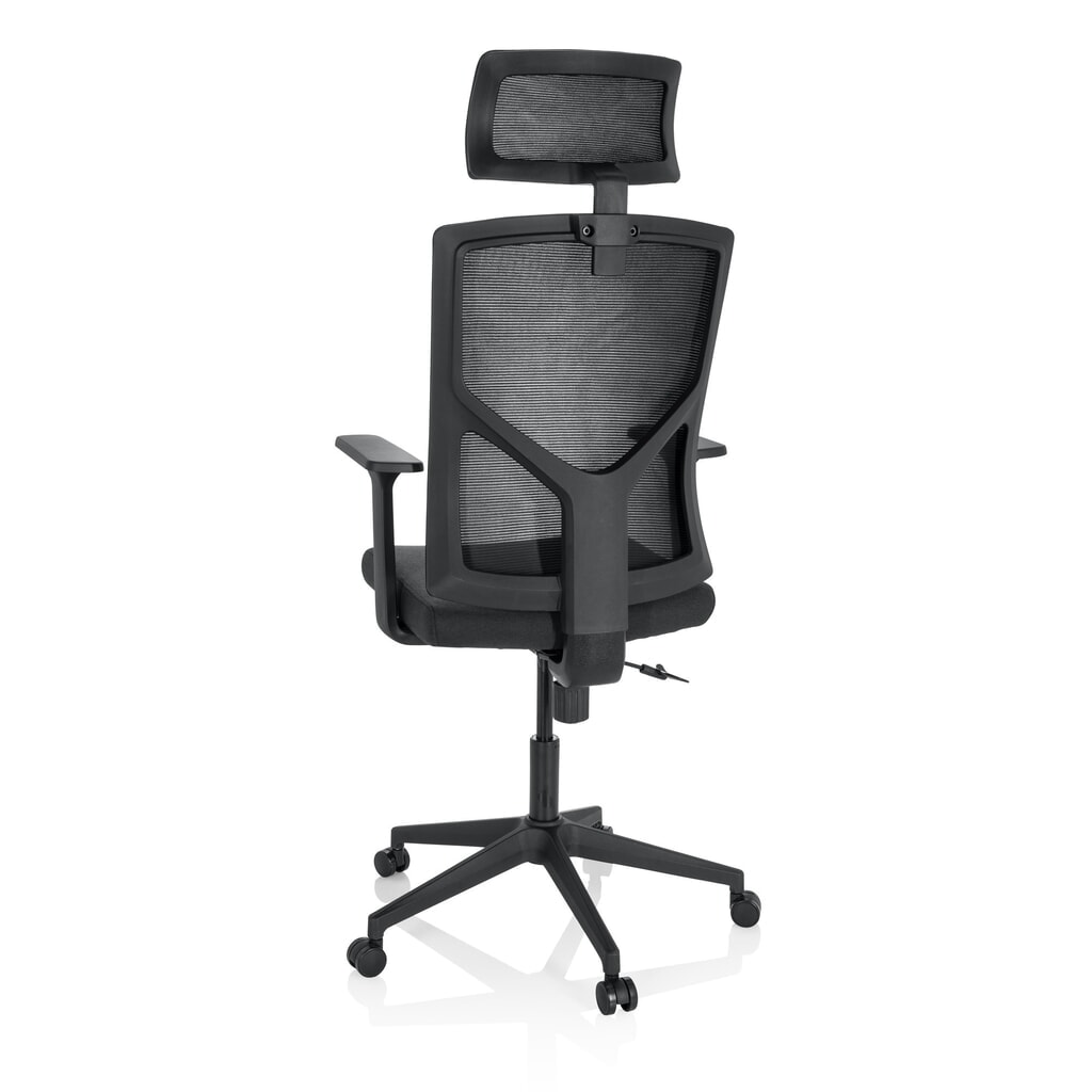 Siège de bureau / siège pivotant hjh OFFICE BRETON B tissu/maille, noir N° de l'image du produit 6 : Siège de bureau / siège pivotant hjh OFFICE BRETON B tissu/maille, noir