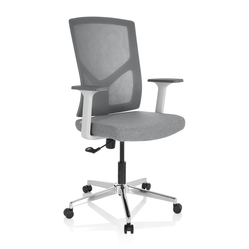 Siège de bureau / siège pivotant hjh OFFICE BRETON BASE W tissu/maille, gris N° de l'image du produit 3 : Siège de bureau / siège pivotant hjh OFFICE BRETON BASE W tissu/maille, gris