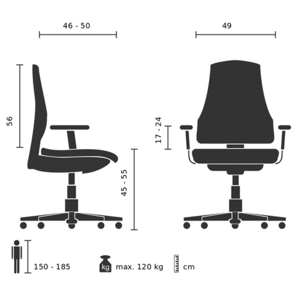 N° de l'image du produit 13 : Siège de bureau / siège pivotant hjh OFFICE ERGO LINE II tissu, vert