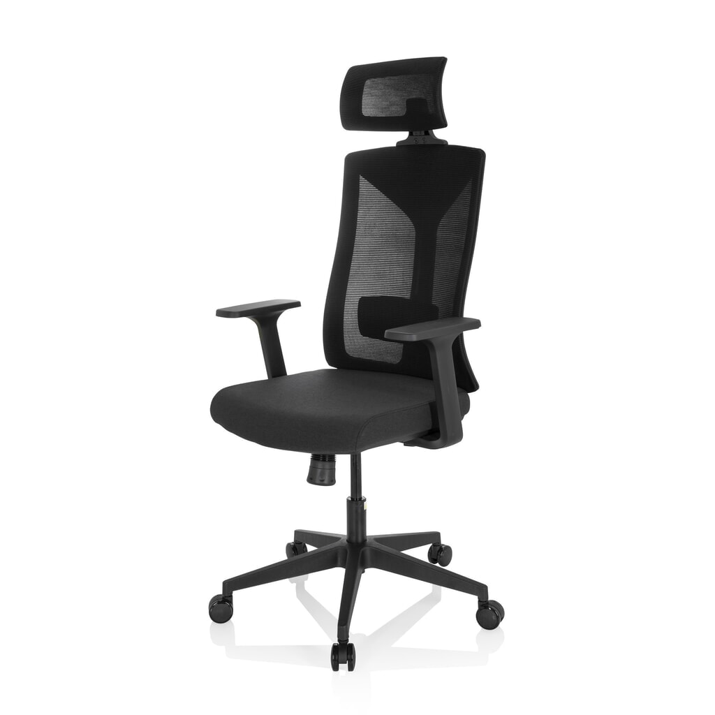Siège de bureau / siège pivotant hjh OFFICE KODIAK tissu/maille, noir N° de l'image du produit 9 : Siège de bureau / siège pivotant hjh OFFICE KODIAK tissu/maille, noir