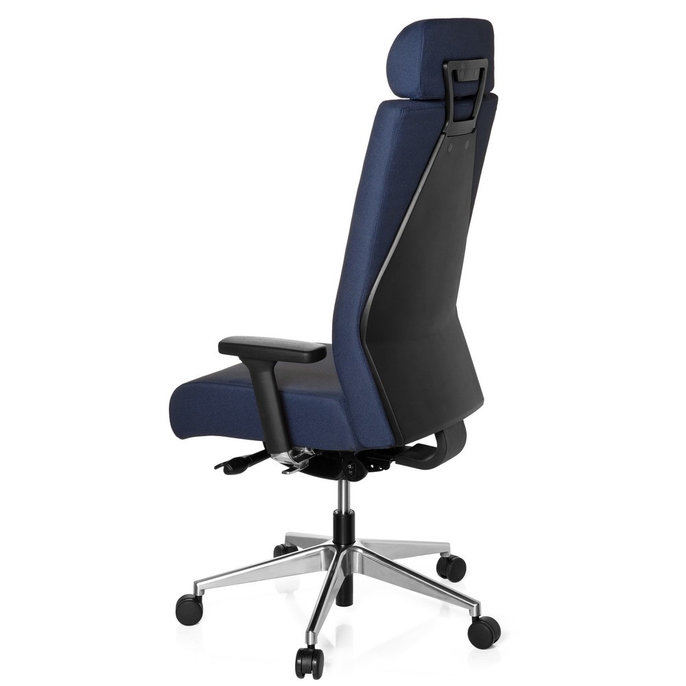 N° de l'image du produit 9 : Siège de bureau / siège pivotant hjh OFFICE PRO-TEC XXL tissu, bleu