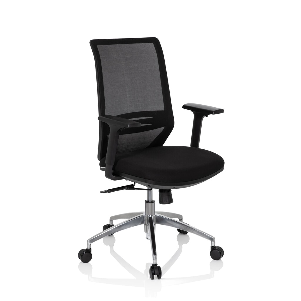 N° de l'image du produit 3 : Siège de bureau / siège pivotant hjh OFFICE PROFONDO tissu/maille, noir