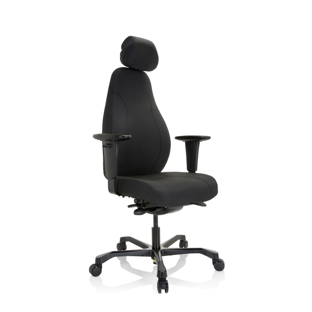 Siège de travail / fauteuil de direction hjh OFFICE RESISTIO XXL tissu, noir N° de l'image du produit 3 : Siège de travail / fauteuil de direction hjh OFFICE RESISTIO XXL tissu, noir