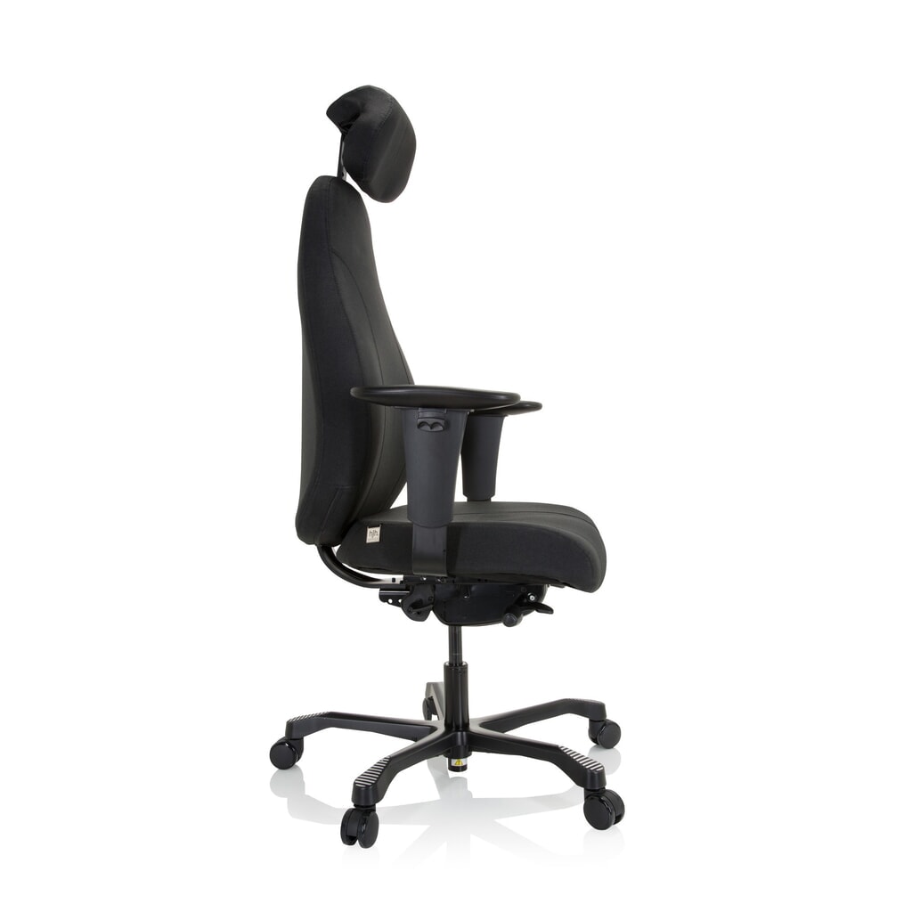 N° de l'image du produit 4 : Siège de travail / fauteuil de direction hjh OFFICE RESISTIO XXL tissu, noir